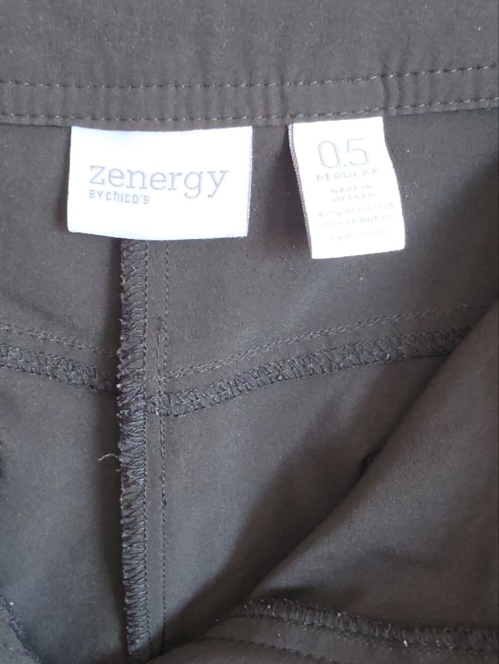 Zenergy By Chicos Black Zip Pocket Jogger Pants SZ 0.5 = 8 - Picture 11 of 14